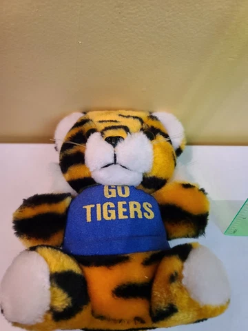 Go Tigers Stuffed Animal Plush Mascot 6” Jerry Elsner LSU Clemson Auburn Vintage Cover