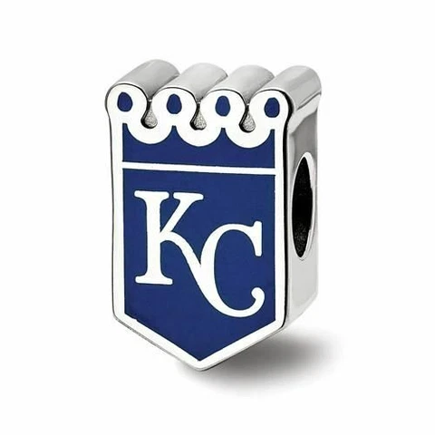 SS MLB  Kansas City Royals KC in Pennant with Crown Enamel Cover
