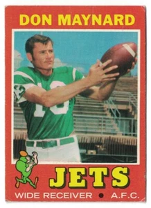1971 Topps E19 DON MAYNARD - New York Jets - LOW GRADE - FAIR - Bild 1 von 2