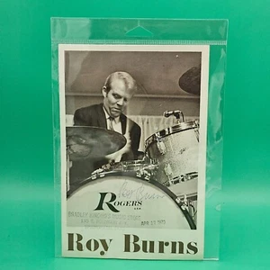 ROY BURNS Drummer Musicial Autographed Picture Photograph SIGNED 1970 Big Band - Picture 1 of 5