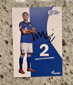 Weston Mckennie handsignierte Schalke 04 Autogrammkarte Rookie Year USMNT Auto - Bild 1 von 2