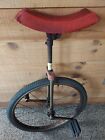 Vintage Unicycle With 24" Tire & Red Seat Toy Bike