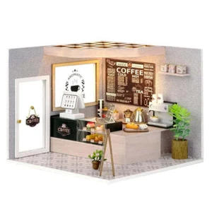 Wizardi Miniature Roombox Kit - Cafe Dollhouse Kit - Picture 1 of 7