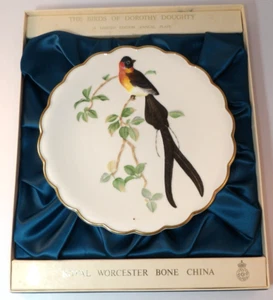 Royal Worcester Dorothy Doughty Ltd Ed Vogelteller & Box Paradise Wydah - Bild 1 von 6