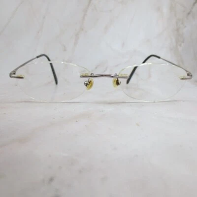 Marco de gafas INV 5462 unisex adultos gris metalizado sin montura ovalado 51-19-140 Foto 1 de 4