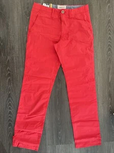 ESPRIT Mens Slim Fit Chino Red Size:Waist 33/Length 34 BNWT - Picture 1 of 5