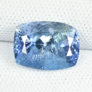 4.43 cts Best Grade Lustrous UNHEATED" Natural Tanzanite Gemstone - Cushion !! - Picture 1 of 3