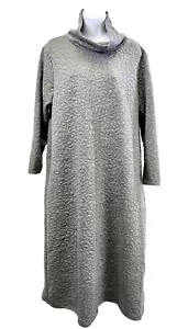 New Women Mock Neck Fall Winter Mix & Match Quilted Long Dress OS Fits S-XL Gray - Picture 1 of 6