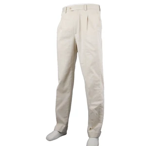 Burberry Gold Sz 32 x 31 Light Tan Pockets Pleated Cotton Polyester AS IS Pant - Picture 1 of 23