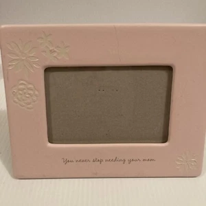 Hallmark Pink Ceramic Picture Frame Holds 4x6 Picture - Picture 1 of 6