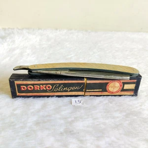 Navaja recta Dorko Solingen 1940 vintage caja de cartón original Alemania RZ16 - Imagen 1 de 12