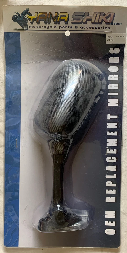 Espelho lateral esquerdo de carbono Yana Shiki MIR26CBL para Suzuki GSXR 600/750/10 - Imagem 1 de 1