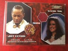 2008 WWE/TNA TRISTAR IMPACT "JAY LETHAL/SO CAL VAL" RELIC INSERT WRESTLING CARD