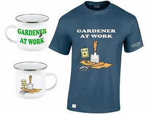 GARDENER AT WORK TSHIRT Birthday Fathers day Xmas Present Gift christmas tshirt - Picture 1 of 4