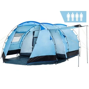 CampFeuer Zelt Super+ für 4 Personen | Blau / Schwarz | 3000 mm Wassersäule - Bild 1 von 9