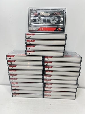 Lot Of 25 Used Cassette Tapes For Blanks Re Use TDK D90 CLEAN FREE SHIPPING  - Image 1 of 4