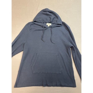 Rainforest Men's Blue Waffle Knit Hoodie Pullover Long Sleeve Pocket Size 3XL - Picture 1 of 5