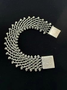 Schönes Vintage 925 Sterling Silber Mesh Style Armband 7,5" 39,9 g - Bild 1 von 11