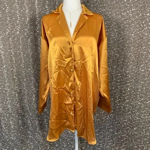 Vestido camisero vintage Victoria's Secret etiqueta dorada de gran tamaño para mujer M/L - Imagen 1 de 11