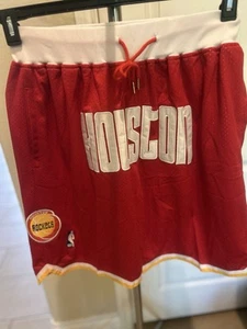 Pantaloncini Just Don Houston Rockets City Edition squadra basket XL rosso - Foto 1 di 6