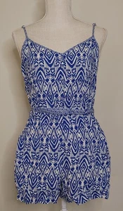 American Eagle Strampler Mini Shorts Kleid blau Sommer Strand Gr. M Viskose - Bild 1 von 10