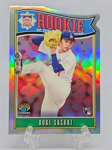 2025 Bowman Chrome Roki Sasaki RC ROY-10 Rookie of the Year Favorites Dodgers - Picture 1 of 2