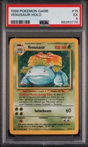 Venusaur-Holo #15 1999 Juego Pokemon PSA 5 - Imagen 1 de 2