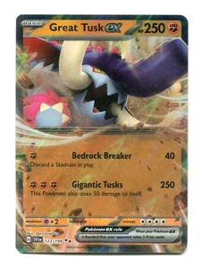 Great Tusk ex Doble Raro Casi Nuevo 123/198 Pokemon SV01 Escarlata y Violeta Base Set SVI - Imagen 1 de 2