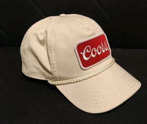 Coors Patch beige Snapback Mütze Kappe Seil amerikanische Nadel gebogener Schirm neu mit Etikett  - Bild 1 von 7