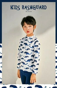 Boys Rash Guard long sleeve shirt & swimming pants (sold separately) Whale - Picture 1 of 9