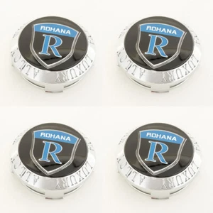 Rohana RC Center Caps Plastic V2 Chrome - Set of 4 - Picture 1 of 2