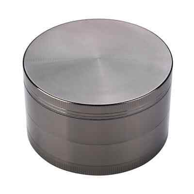 Herb Grinder 4-Piece 3  Inch Large Metal Tobacco Crusher Grey Magnetic New • 10.99$