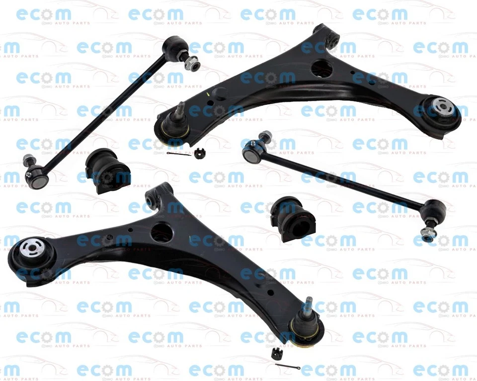 Передние нижние рычаги управления для втулок стабилизатора подвески 08–20 Dodge Grand Caravan 6 шт. - Изображение 1 из 4