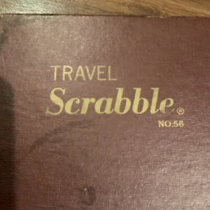 travel Scrabble no 56 scrabble board game 9” X 9” Complete Vtg & Directions Red - Picture 1 of 7