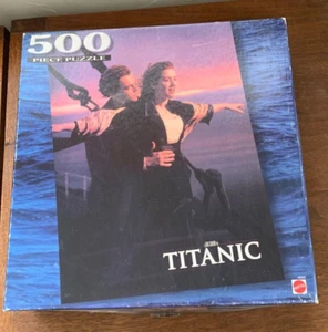 Titanic Jigsaw Puzzle, Mattel 500 Piece Rose & Jack, 42029-0970, 1998, Complete - Picture 1 of 2