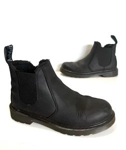 Damas/Niñas Dr Martens LEONORE MONO Botas Chelsea Forradas de Piel Negras Talla UK 3 36 - Imagen 1 de 6