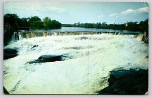 Postkarte Glens Falls New York in den Adirondacks Hudson River Wasserfall - Bild 1 von 2