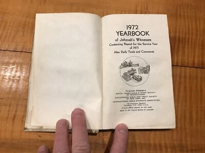 1972 Yearbook Of Jehovah’s Witnesses Watchtower Bible Report And Scriptures VTG - Image 1 of 4