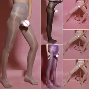 High Quality Shiny Glossy Men Pantyhose Nylon Stocking Tights Sheath Penis Cover - Picture 1 of 21