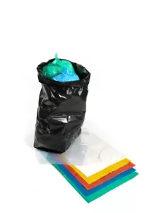 BLACK & COLOURED STRONG REFUSE SACKS BAGS BIN LINERS RUBBISH BAGS UK MADE 140G - Picture 1 of 3