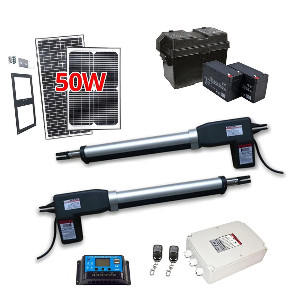 ALEKO AS1200SOL-AP Solar Powered Swing Gate Operator Kit