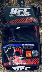 UFC MMA Open Palm Gloves Size Large / XL Adult Red & Black Brand New - Picture 1 of 2