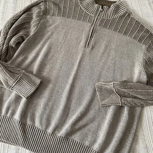 Men’s 2XL XXL Tan 1/4 Zip High Neck Sweater Tan Casual Warm Fall Fusion - Picture 1 of 4
