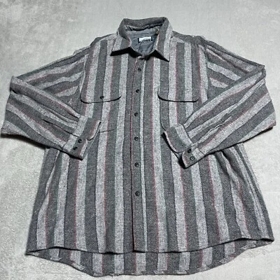 Vintage Fieldmaster Shirt Mens XL Striped Button Up Wool Blend Western - Image 1 of 4