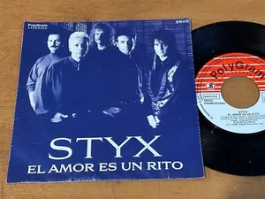 STYX Love Is The Ritual 1990 MEXICO 7" PROMO 45 Hard Rock - Picture 1 of 5