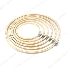 Wooden Cross Stitch Machine Embroidery Hoop Ring Bamboo Sewing 8-33cm