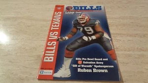 11/16/03 Houston Texans @ Buffalo Bills NFL Program - Rueben Brown Cover - Picture 1 of 1