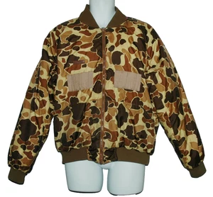 Columbia Reversible Duck Hunter Camo Insulated Bomber Style Jacket Size M - Picture 1 of 11
