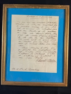 CHARLES-PHILIPPE de BOURBON, Autograph An Herzog von Luxemburg 1799  - Bild 1 von 4