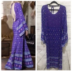 SPELL Dress Gown Bohemian Royale Empress Purple Size S Boho Side Split - Picture 1 of 12
